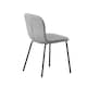 image 6 of Set of 2 Teddy Faux Fur Stitched Design Dining Chairs Light Grey Bella by MCC