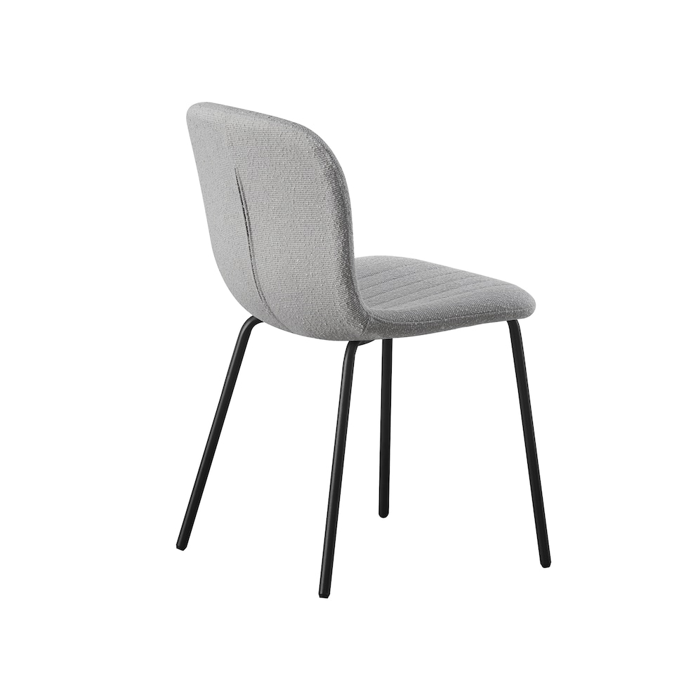 image 1 of Set of 2 Teddy Faux Fur Stitched Design Dining Chairs Light Grey Bella by MCC