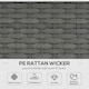 image 3 of Outsunny 6pc Garden Furniture Set Rattan Sofa Outdoor Wicker Table Ottoman Stool