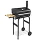 image 1 of Outsunny Charcoal Barbecue BBQ Grill Trolley  Shelves, Lid and Thermometer