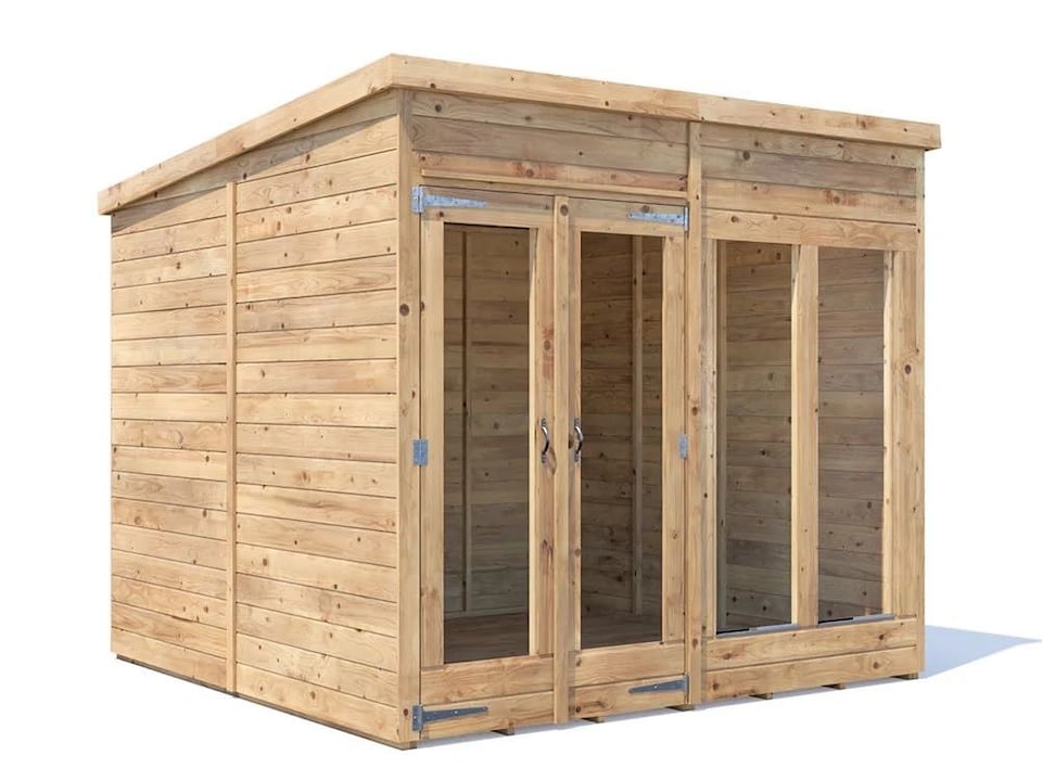 image 1 of Dunster House Summerhouse 2.4m x 2.4m (8' x 8') Pent Roof, Fully Pressure, Superfelt, RagePanda Modular