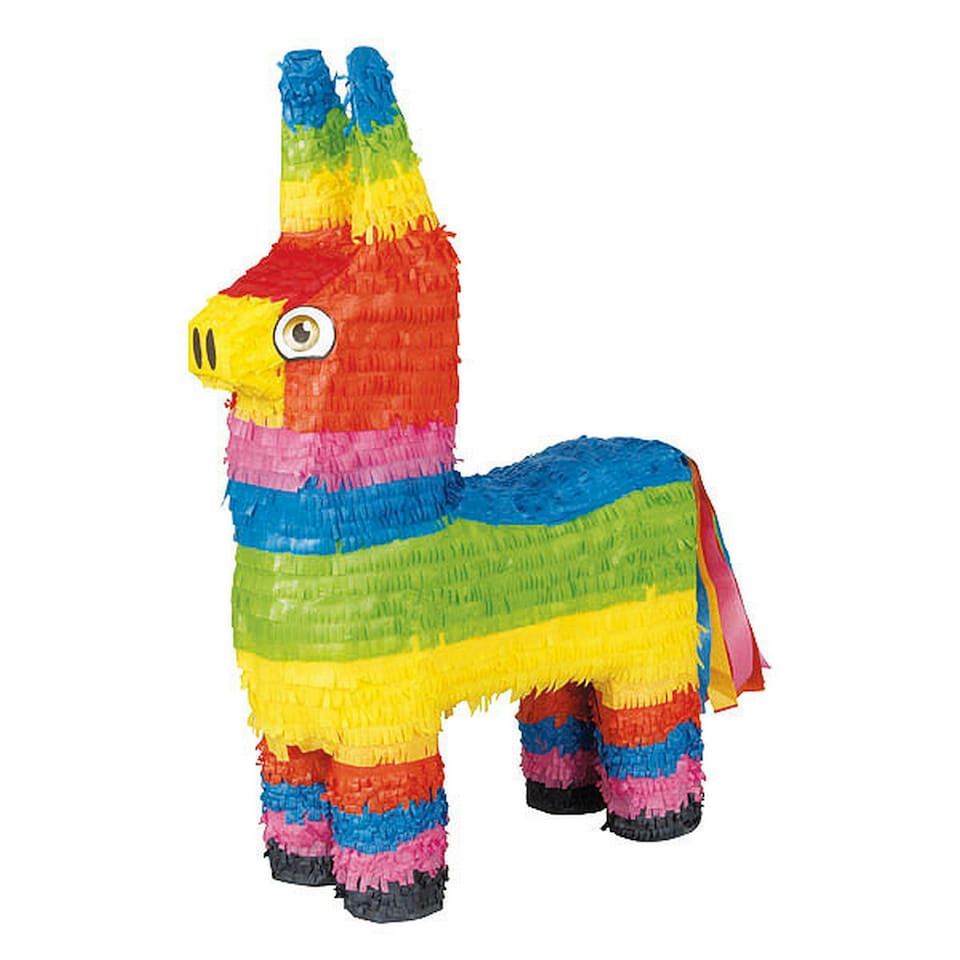 Unique Party Traditional Rainbow Burro Design Pinata - Multicoloured - One Size