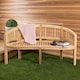 image 2 of Charles Bentley Solid Wooden Teak Garden Outdoor San Diego Bench 5.2Ft 3 Seater