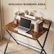 image 4 of HOMCOM Folding Desk with 2-Tier Shelf for Home Office | Black