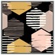 image 3 of Yellow, white & pink hexagons (Picutre Frame) Black | XL