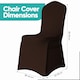 image 2 of Chair Cover Spandex Polyester Stretch, Flat Dining Slipcovers - 1pc