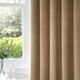 image 2 of Homescapes Thermal 100% Blackout Beige Velvet Curtains - 66 x 54" Cream