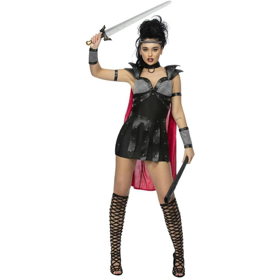 image 1 of Fever Womens/Ladies Gladiator Costume Set - Black - L L