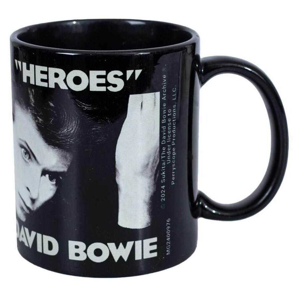image 1 of David Bowie Heroes Ceramic Mug - Black - One Size