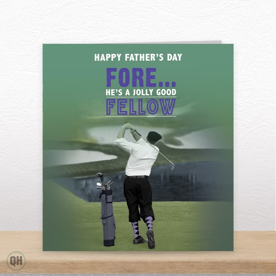 image 1 of Fore He's A Jolly Good Fellow Golfing Father's Day Card