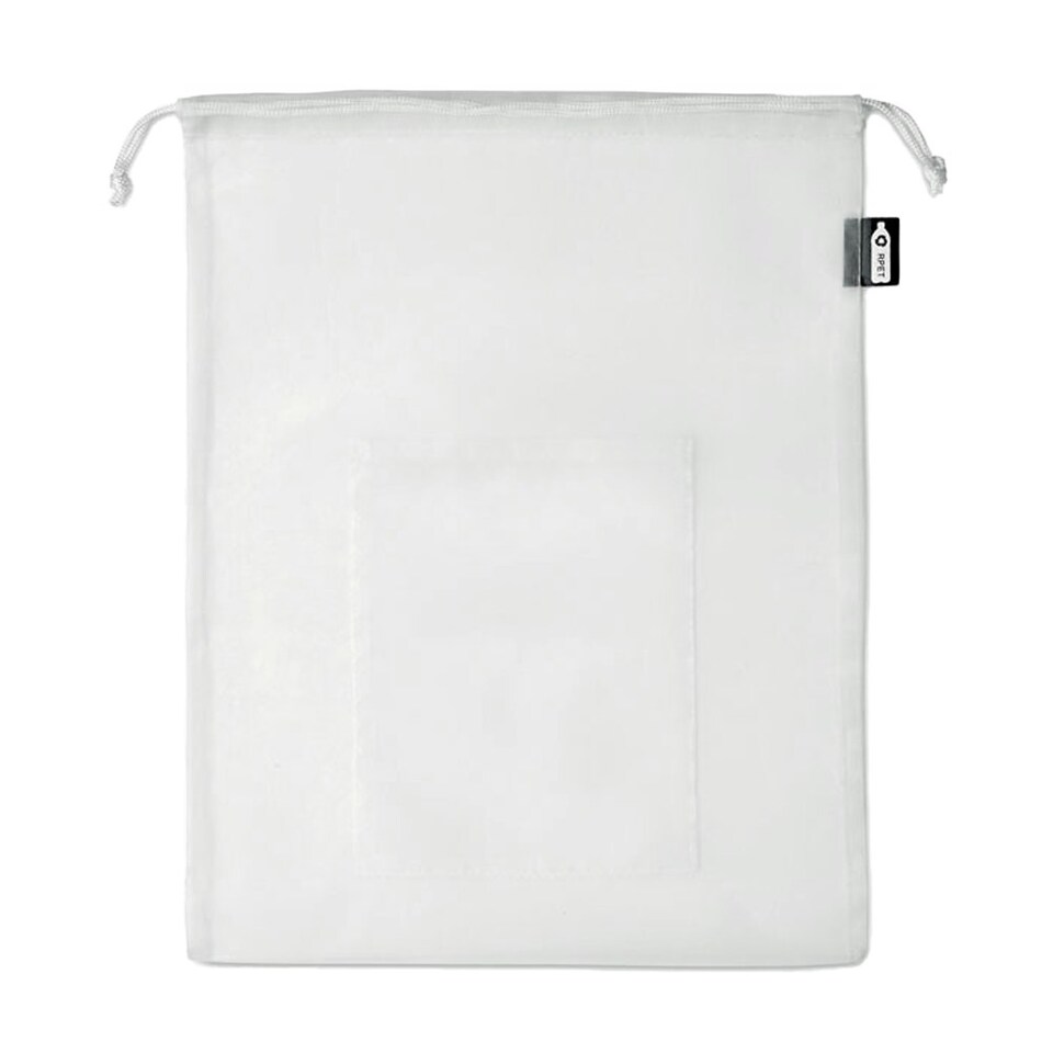 image 1 of MidOcean Veggie RPET Mesh Drawstring Bag - White - One Size White