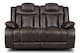 image 4 of Faux Leather Brown 2 Seater Manual Recliner Sofa TOLEDO