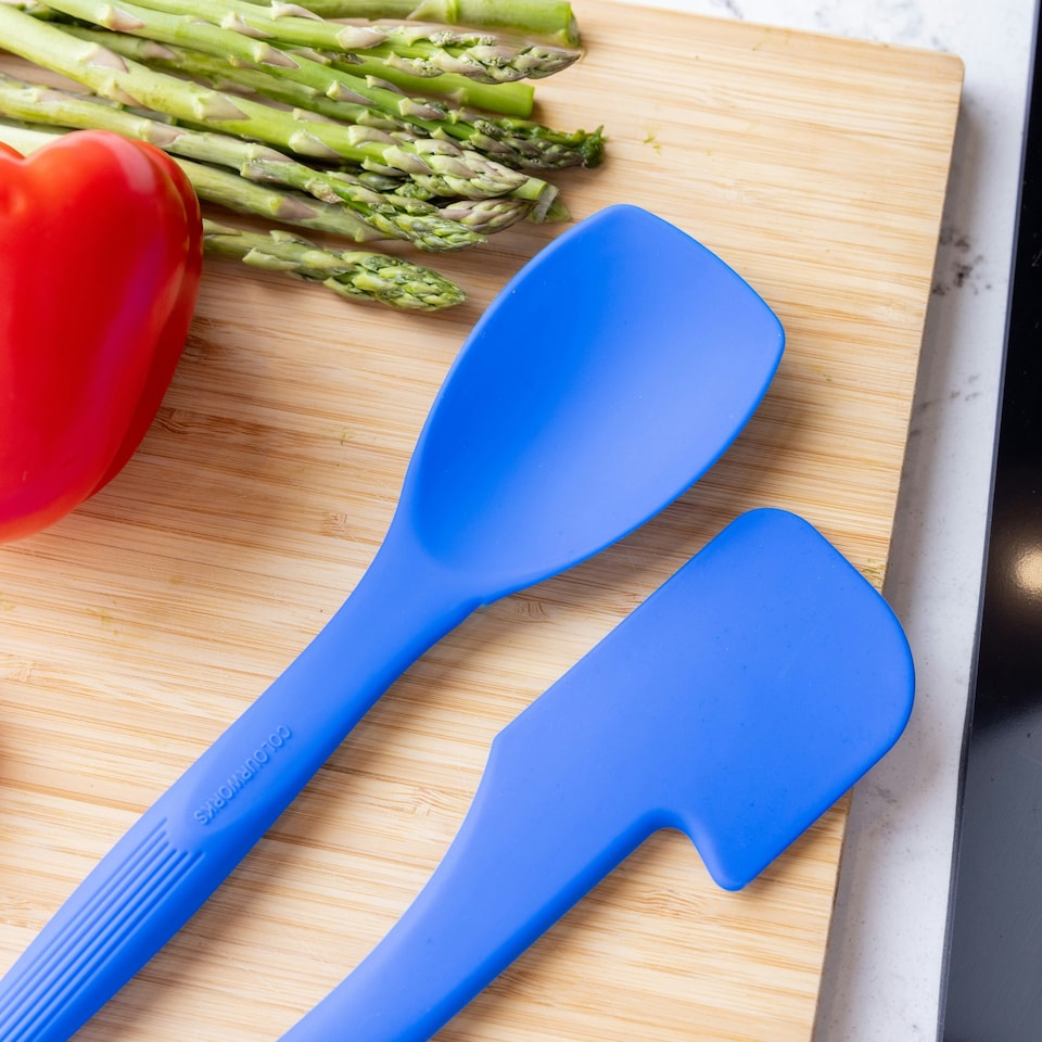 image 1 of Colourworks Silicone Kitchen Spatula Blue 28cm