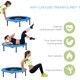 image 4 of HOMCOM Dia. 101cm Fitness Trampoline Exercise, Max Load 100 KG, Blue Black