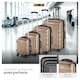image 3 of Suitcase Set of 4 ABS Hard Shell Luggage Travel Trolley 4 Wheel Lightweight Telescopic Handle | Cream | champagne | 1