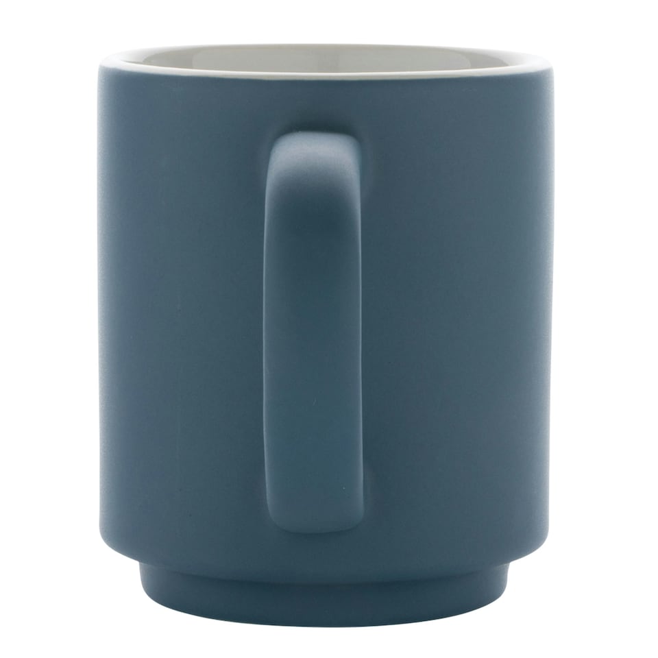 image 1 of XD Collection Stackable Ceramic 180ml Mug - Blue/White - One Size