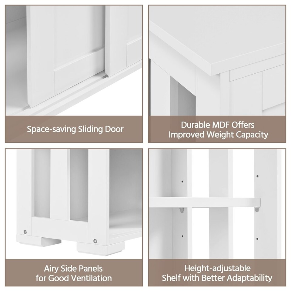 image 1 of Yaheetech Multipurpose Home Cupboard with Sliding Door