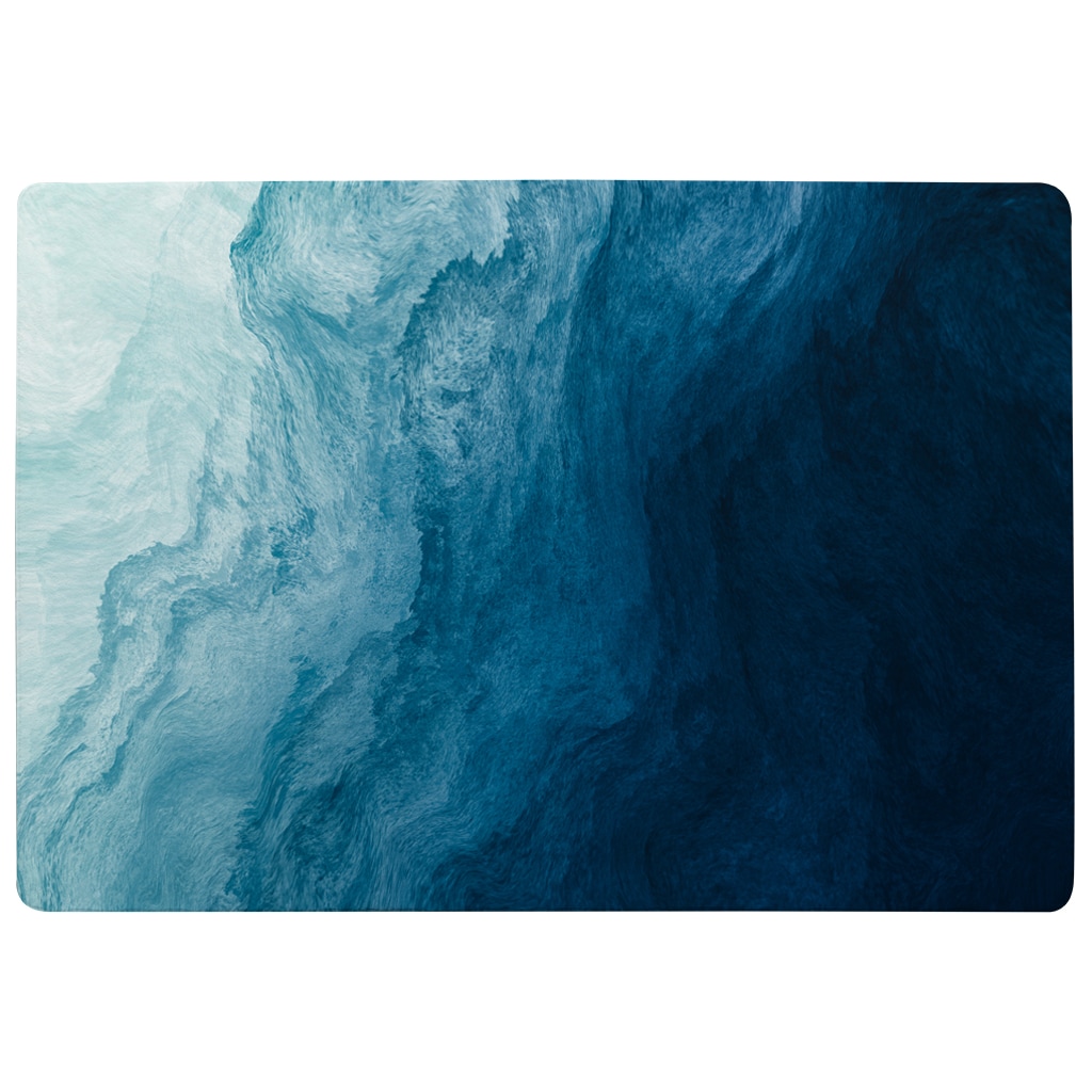 Abstract Blue Liquid Fluid Designer Rug | Multi - Tesco Groceries