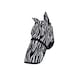 image 1 of Hy Equestrian Zebra Fly Mask With Ears And Detachable Nose | Black | Black/White | Mini | 1