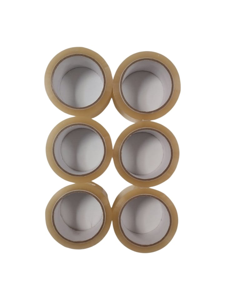 image 1 of Pack of 6 Clear Packagaing Tape 48mm x 66m