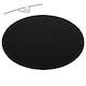 image 3 of The Circulus - Black Metal Frame Round Garden Wall Mirror 39" x 39" (100x100CM) Black