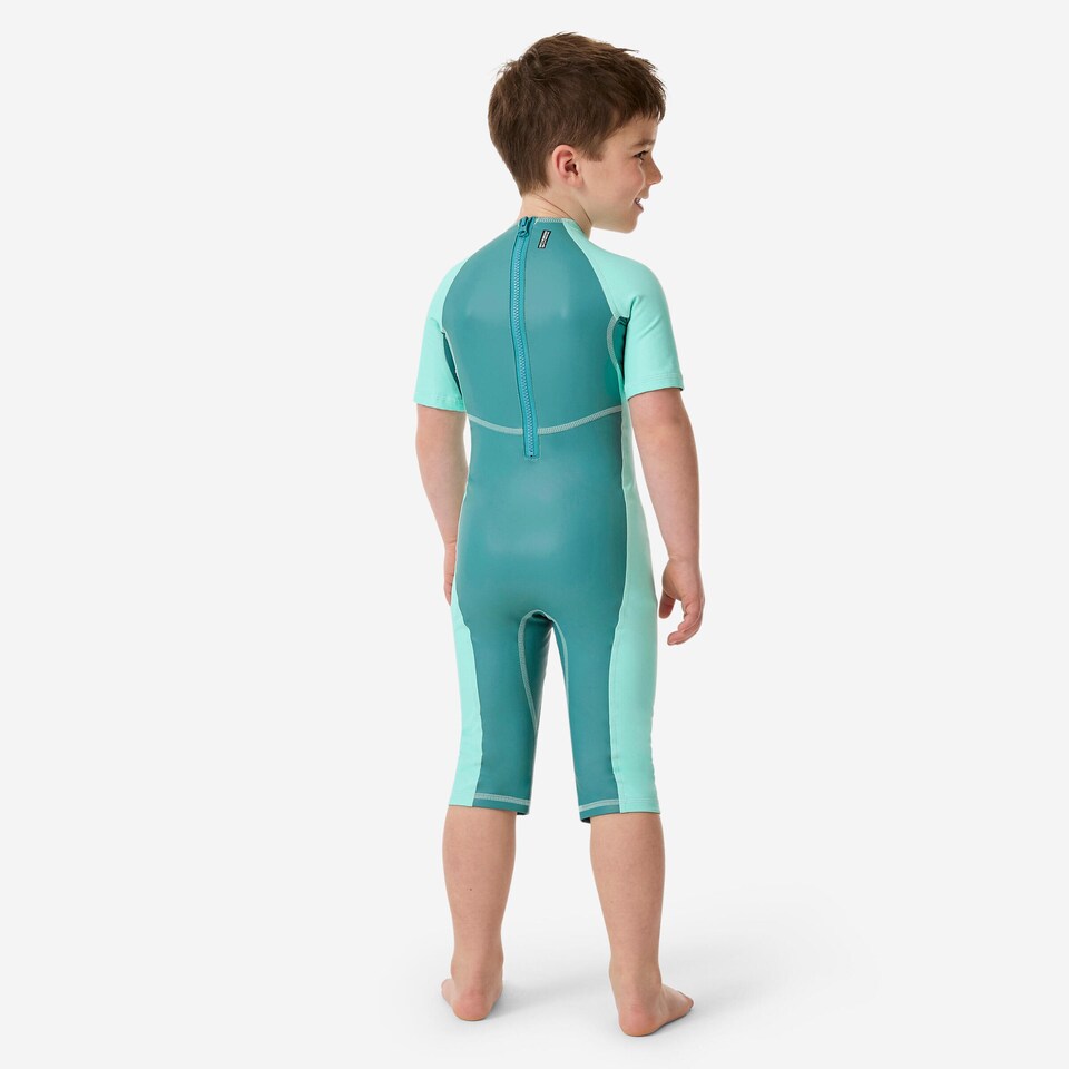 image 1 of Decathlon Baby UV-Protection Wetsuit Green With Savannah Print