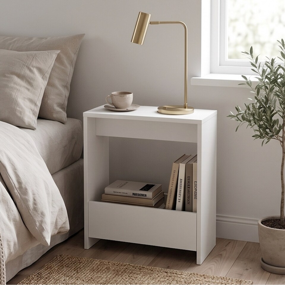 image 1 of Slim Side Table Shefa Line Focus 55 White