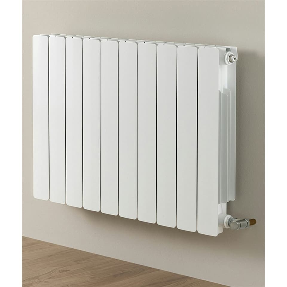 image 1 of 581mm (H) x 1440mm (W) - White Horizontal Radiator (Amsterdam) - (0.581m x 1.44m) - Depth 95mm