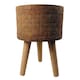 image 1 of 36cm x 25cm Woven Effect Composite Large Planter | Brown