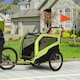 image 2 of PawHut 2 in 1 Dog Bike Trailer Pet Stroller for Large Dogs W/ Hitch - Green