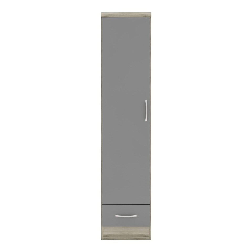image 1 of Nevada 1 Door 1 Drawer Wardrobe | Grey