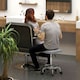 image 8 of HOMCOM PU Leather Rolling Stool, Height Adjustable Salon Chair, Grey Grey | Grey