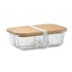 image 2 of MidOcean Tundra 3 Bamboo Glass Lunch Box - Transparent - One Size