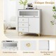 image 9 of COSTWAY Chest of Drawers Storage Cabinet w/Pull-out Drawers Grey
