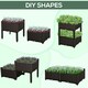 image 6 of Outsunny 2-piece Elevated Flower Bed Vegetable Herb Planter Plastic, Brown