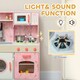image 6 of AIYAPLAY Play Kitchen Kids Kitchen Set with Lights and Sounds, Pink