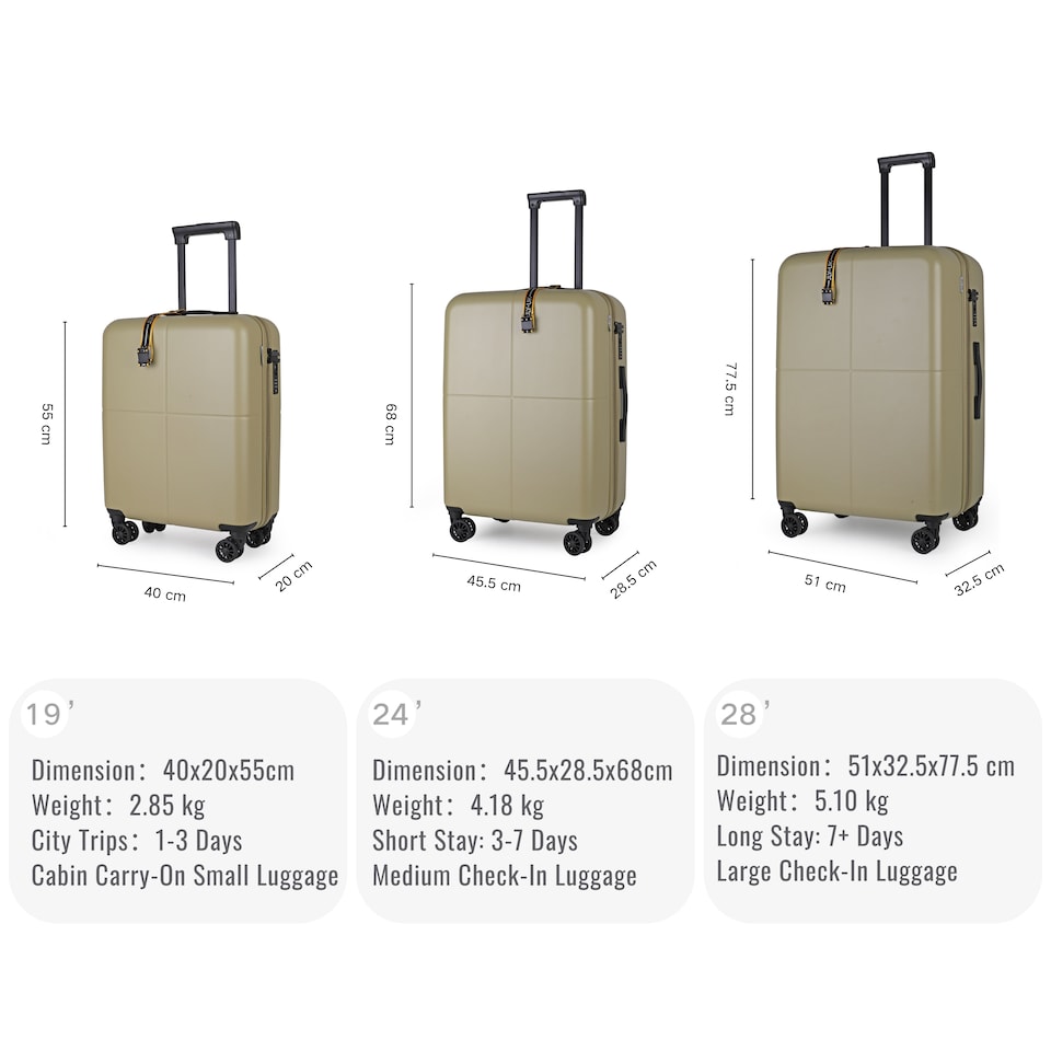image 1 of Premium Medium Expandable 100% Makrolon PC Hard Shell Suitcase