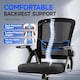 image 4 of Rattantree Ergonomic Swivel Computer Chair with Flip-Up Armrests