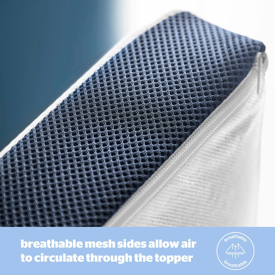 image 1 of Silentnight Wellbeing Collection Cool Touch Mattress Topper, 8 cm Thick, Memory Foam, Double