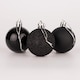 image 2 of 50mm/9Pcs Christmas Baubles Shatterproof Black,Tree Decorations