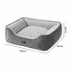 image 2 of Skylos Large Dog Bed Pet Cushion Fluffy Plush Washable for Calming Anxiety | Grey | Large | L