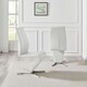 image 2 of Furniturebox 2x Willow White Faux Leather Chrome 'Z' Dining Chairs