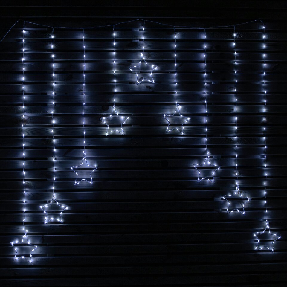 image 1 of 1.2m x 1.2m FlexiBrights Christmas Star Curtain Lights with 258 White LEDs