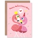 image 1 of Kawaii Flamingo Anniversary Valentines Day Card