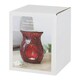 image 4 of Red Glass Crackle Oil Burner - 14cm