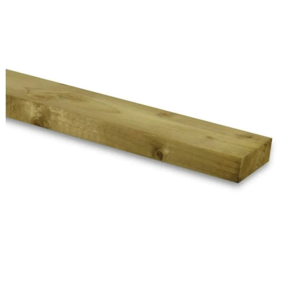 image 1 of PACK OF 20 (Total 20 Units) - 47mm x 150mm (6x2) C24 Green Pressure Treated Regularised Timber Carcassing - 3.6m Length