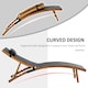 image 6 of Outsunny Ergonomic Outdoor Chaise w/ Adjustable Back and Pillow for Garden Black