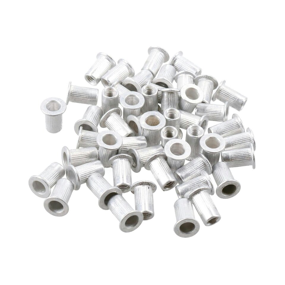 image 1 of M3 3mm Alu Nut Serts Riveting Nuts Rivet Threaded Inserts Blindnut Rivnut 50pc