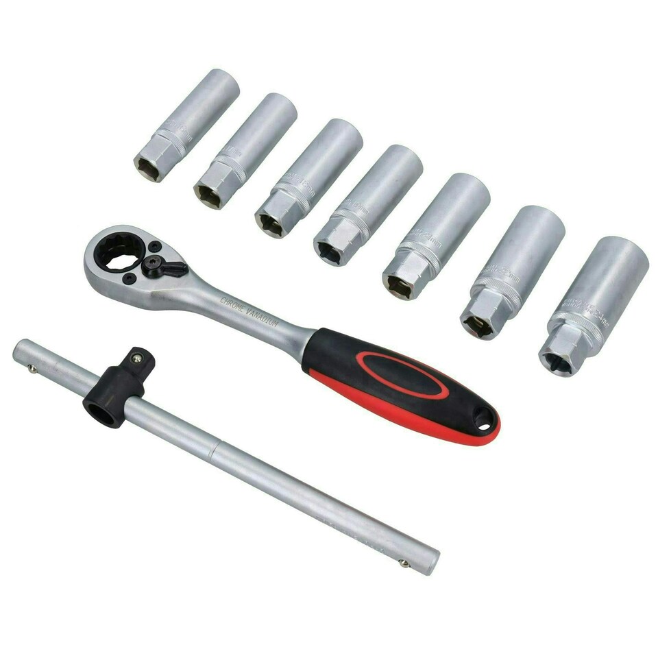 image 1 of Shock Absorber Suspension Strut Nuts Remover + Installer 18pc Kit 1/2" Drive