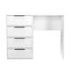image 1 of Menai 4 Drawer Vanity in White Matt (Ready Assembled) | White | White Matt